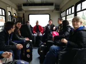 on the bus